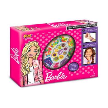 Imagem de Kit Monte Suas Bijoux Barbie Pulseiras Colares Brinquedo Fun
