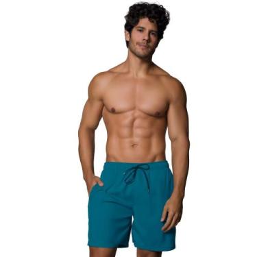 Imagem de Bermuda Masculina Selene Macia Com Bolso e Elástico No Cós Adulto Teci