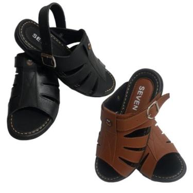 Imagem de Kit Sandália Franciscana Masculina EC Couro  e Couro Anti-stress - SEV