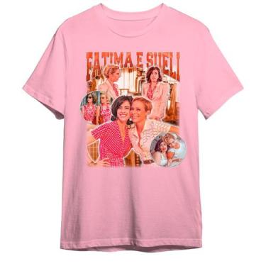 Imagem de Camiseta Basica Fatima E Sueli Novela Tapas E Beijos Graphic, GG, Rosa