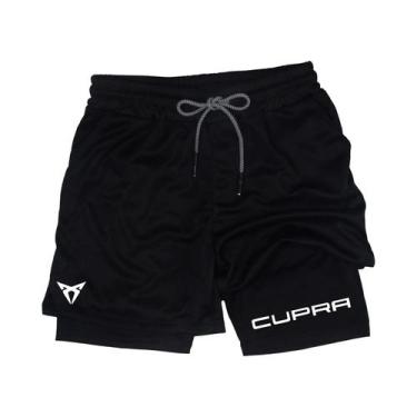 Imagem de Bermuda Esportiva Masculina De Secagem Rápida E Respirável Em Dupla Ca