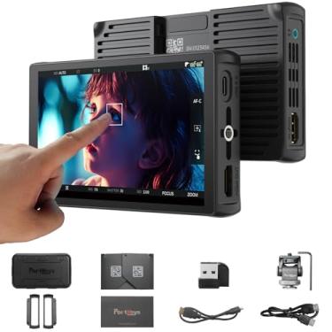 Imagem de Portkeys LH5C Monitor de câmera 5,5 polegadas 800nit tela sensível ao toque com fio monitor de campo de controle de câmera quadro congelado 3D LUT para FX3/A7S III/ZV-E10, R5/R6/R7/R8/C80, BGH1/GH6