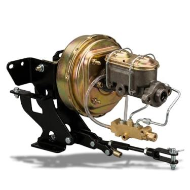 Imagem de Kit de válvula proporcional de disco de cilindro mestre de reservatório e impulsionador de freio de potência dupla de 20 cm para captador Chevrolet C10 C20 C30 1967-1972