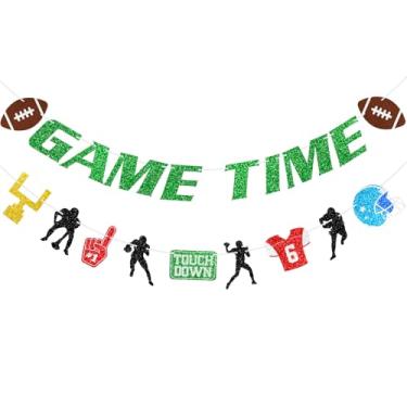 Imagem de Faixa de futebol Game Time - Não faça você mesmo - Decorações de faixa de festa de futebol para festas de aniversário