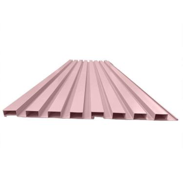 Imagem de Painel Ripado em Placa 100x0,15cm 10,5m² Pvc e 20 Cantoneiras Rosa