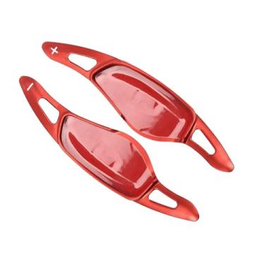 Imagem de Erivis Extensão de câmbio de volante para BMW X3 X5 X1 X7 X6 X4 X7 Z4 M 3 5 6 7 8 228i 330i 430i 530i 530i 540i G Series Accessories, capa de câmbio de volante (alumínio-vermelho)