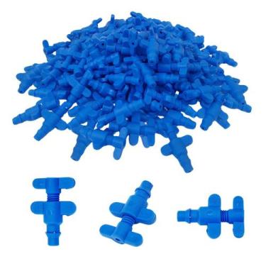 Imagem de Kit 100 Bico Gotejador com Regulagem de Vazão 1 a 20 Litros por Hora p