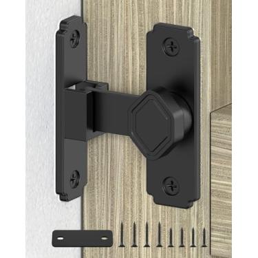 Imagem de Anobeyi Fechadura de porta de celeiro de 90 graus, pequenas travas de ângulo reto, trava de porta deslizante à prova de ferrugem para jardim, banheiro, armário, celeiro, gaiola para animais de