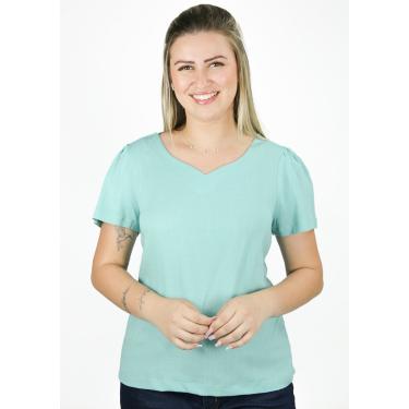 Imagem de Blusa Viscose Pau a Pique Básica Verde Água