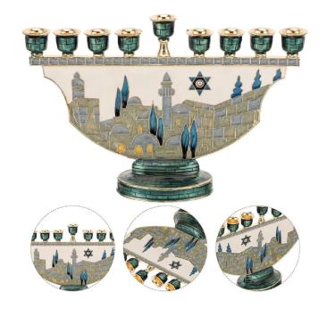 Imagem de Candelabro 9 Velas - Menorá - Hanukkah Chanukiá De Israel