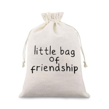 Imagem de Xiyantiji Presentes de amizade para mulheres, amigas, bolsas pequenas com cordão, melhor amiga, formatura, aniversário, galentinas, presentes para melhores amigas, alma, irmãs, bolsa de armazenamento