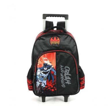 Imagem de Mochila Com Rodas Batman Vermelho - único Vermelho