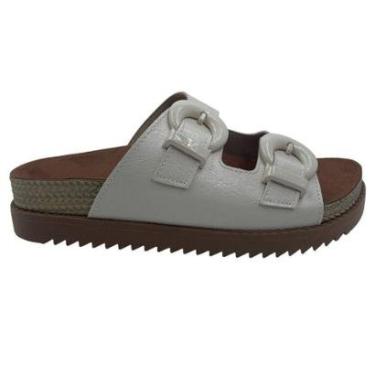 Imagem de Tamanco Papete Moleca Fivela Branca 5500203 - Off 34-Feminino