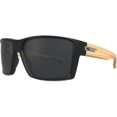 Imagem de Óculos de Sol HB Byron Matte Black Wood Gray-Masculino