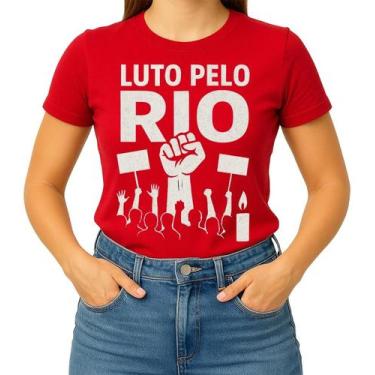 Imagem de Camisa Camiseta de Algodão Masculina Feminina Unissex Luto pelo Rio de