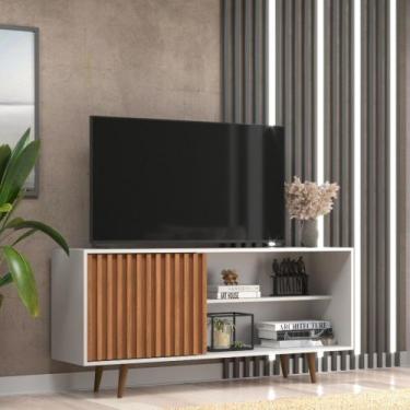 Imagem de Rack Ripado para TV até 55 Polegadas 1 Porta de Correr com Pés San Die