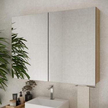 Imagem de Espelheira De Banheiro Nature 110cm Estilare ESP4034 Carvalho - ESTILA