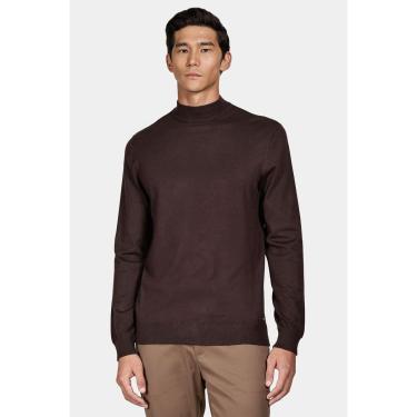 Imagem de Tricot Aramis Manga Longa Gola Midi Viscose Café-Masculino