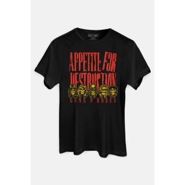 Imagem de Camiseta Guns N Roses Appetite for Destruction - Piticas, M, Preto