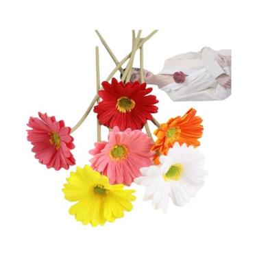 Imagem de 6 Peças De Flores Artificiais Gerbera Para Decoração De Jardim, Escrit