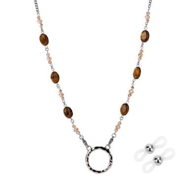 Imagem de Cadena para sujetar gafas para mujeres y hombres - Café - Hongeely