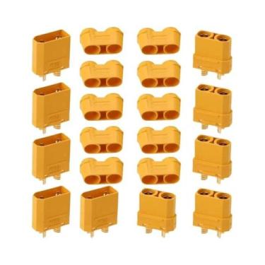 Imagem de Conectores De Bateria Lipo RC Macho E Fêmea (Bullet) 5/10 Pares XT90H 