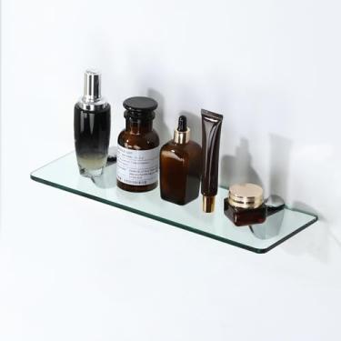 Imagem de Alise Prateleiras de vidro para banheiro de 38 cm, prateleiras de vidro temperado, prateleiras de vidro para banheiro, prateleira de banheiro