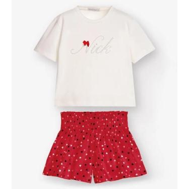 Imagem de Conjunto Blusa com Shorts Menina Trick Nick Vermelho, 4, Vermelho