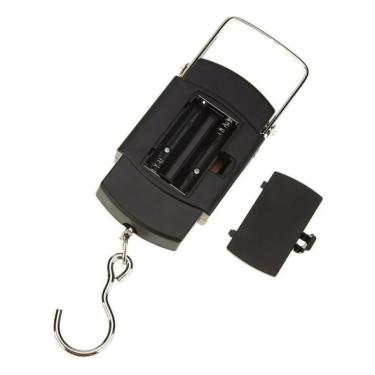 Imagem de Balança Portátil Digital de Mão Com Gancho Mala Bagagem Pesca Alça Mala Até 50kg Alta Precisão