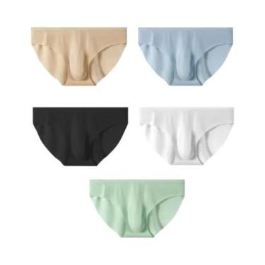 Imagem de Cuecas Masculinas De Verão Em Seda Gelada, 5 Peças, Transparentes, De 