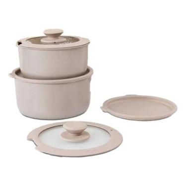 Imagem de Conjunto panelas brinox 10 peças c.l fit cabo removível 4835/101 cerâm