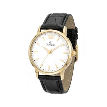 Imagem de Relogio Feminino Champion Dourado Couro CH24062M