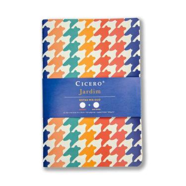 Imagem de Caderneta Notas Mix Jardim Duo Kit 4 unidades Sem Pauta & Pautado 14x2