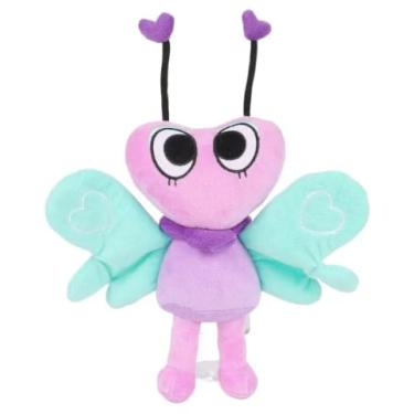 Imagem de Boneco de Pelúcia Flutter Dandy World, Personagem Borboleta Rosa e Roxo com Asas Azuis