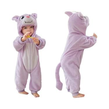 Imagem de Macacão De Inverno Para Bebê Com Capuz De Dinossauro Para Halloween, C