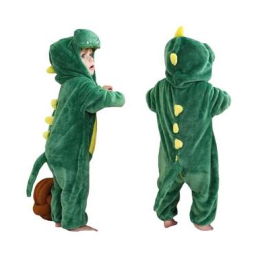 Imagem de Macacão De Inverno Para Bebê Com Capuz De Dinossauro Para Halloween, C