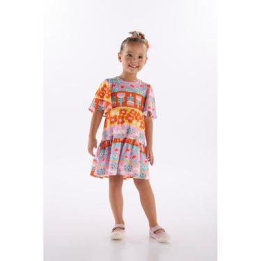 Imagem de Vestido Infantil em Algodão Três e Já, Azul, 6