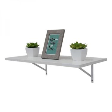 Imagem de Prateleira 60 X 25cm Branca Com Mão Francesa