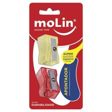 Imagem de Apontador Escolar Simples C/ 2 - MOLIN
