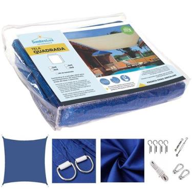 Imagem de Tela toldo shade sombreamento sombralux 3x3 cores, azul