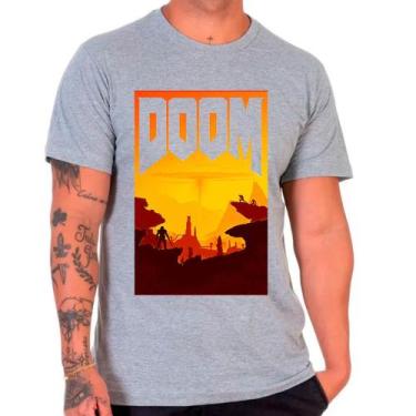 Imagem de Camiseta doom jogos games camisa masculina lançamento 01 - DESIGN CAMI