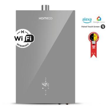 Imagem de Aquecedor De Água A Gás Wifi 16l Komeco Decor Gn Cinza KO 16SL 1CFGN4