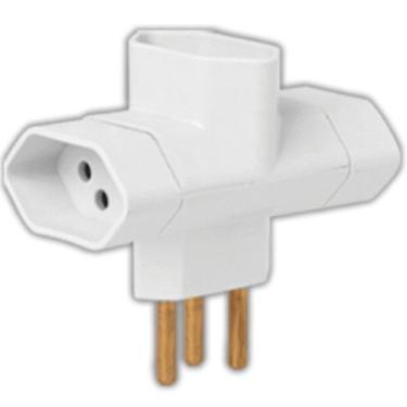 Imagem de Adaptador de Tomada Benjamim Tipo T com 3 Tomadas de 10a Universal - I