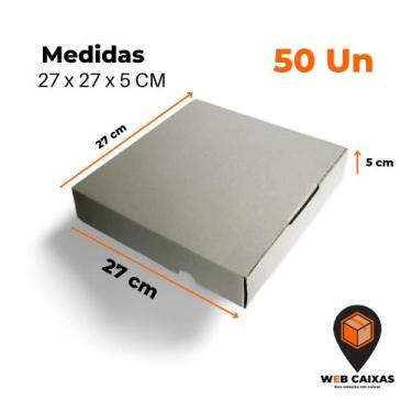 Imagem de 50 Caixas De Papelão Tamanho  27x27x5 Cm - WebCaixas RP