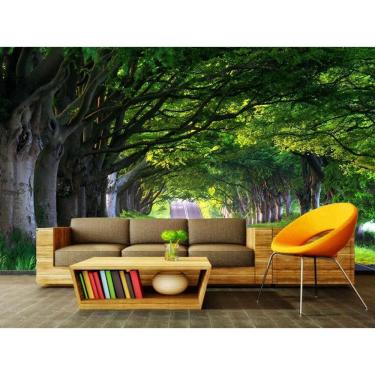 Imagem de Papel de Parede Autocolante Floresta 1m x 1m Lisa Fosca