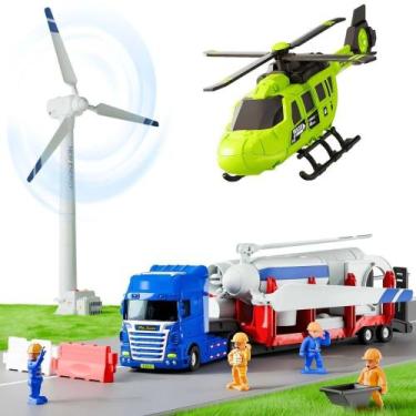 Imagem de Conjunto Gerador Eólico, Helicóptero e Veículo de Transporte - Vital-K