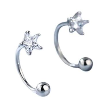 Imagem de Brincos De Prata 925 Com Cristal Estrela Brilhante, Tendência De Verão