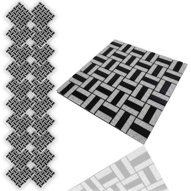 Imagem de Pastilha De Vidro Adesiva Kit 20 Uni Parede Cozinha Banheiro Lavabo Sala Decorativa Moderna Requintado Aplicacao Facil