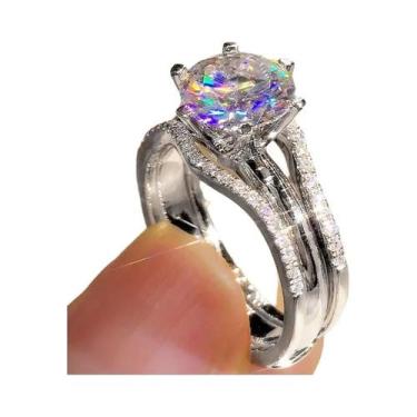 Imagem de Anel De Zircônia Cúbica Em Ouro Rosé Para Mulheres, Luxuoso Anel De No