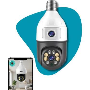 Imagem de Câmera Segurança Wifi Dupla-lentes Lâmpada Visão Noturna 360 Sortido -